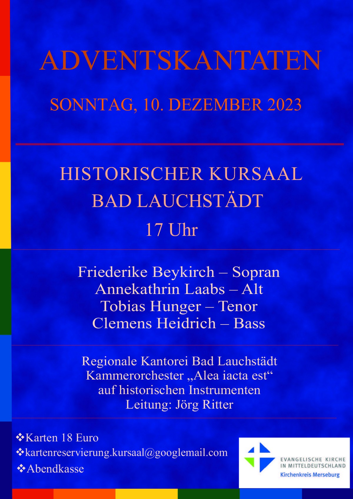 Plakat zum Konzert am Sonntag 10.12.23 um 17 Uhr im Historischen Kursaal Bad Lauchstädt