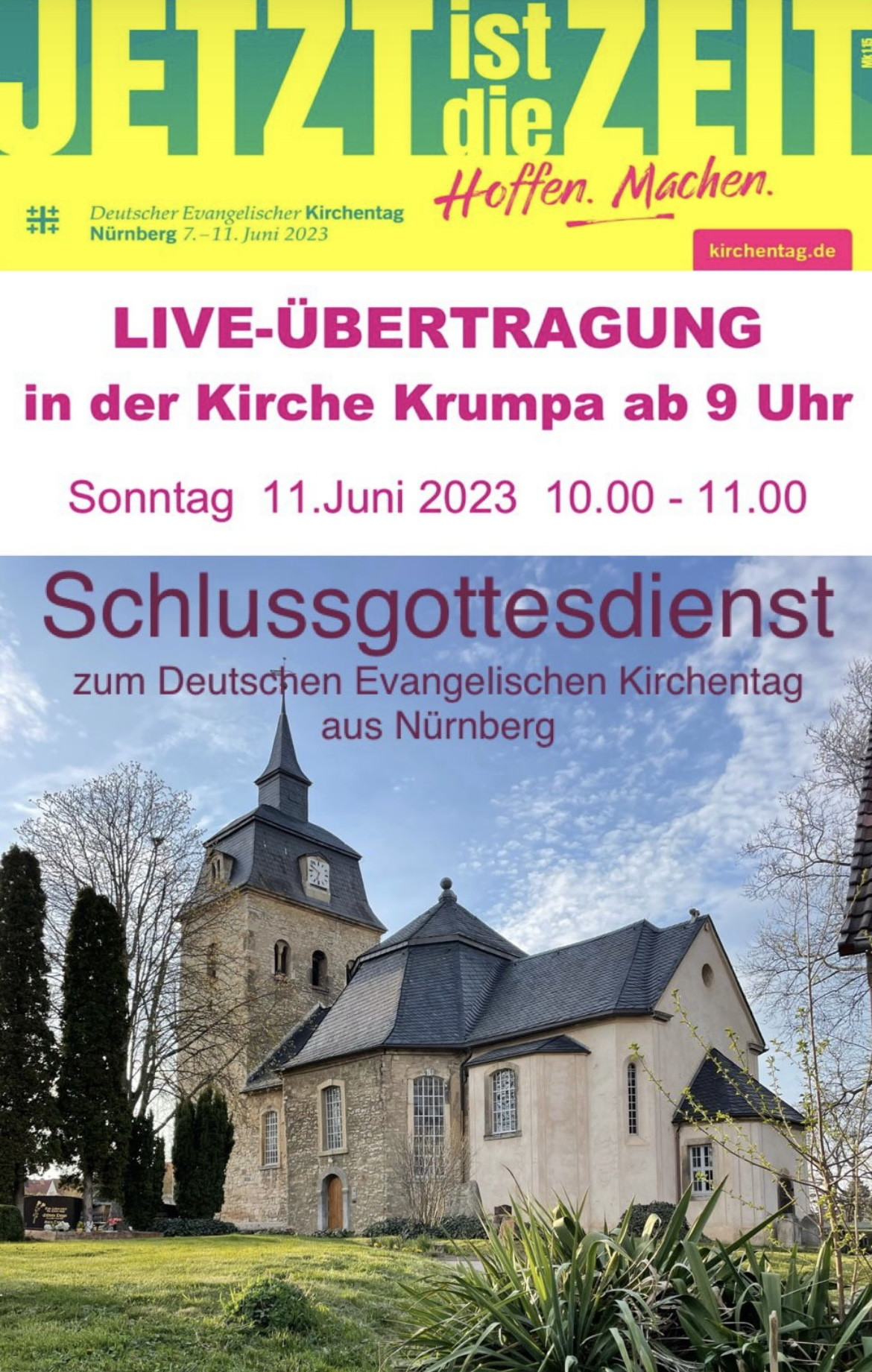 Plakat für die Veranstaltung