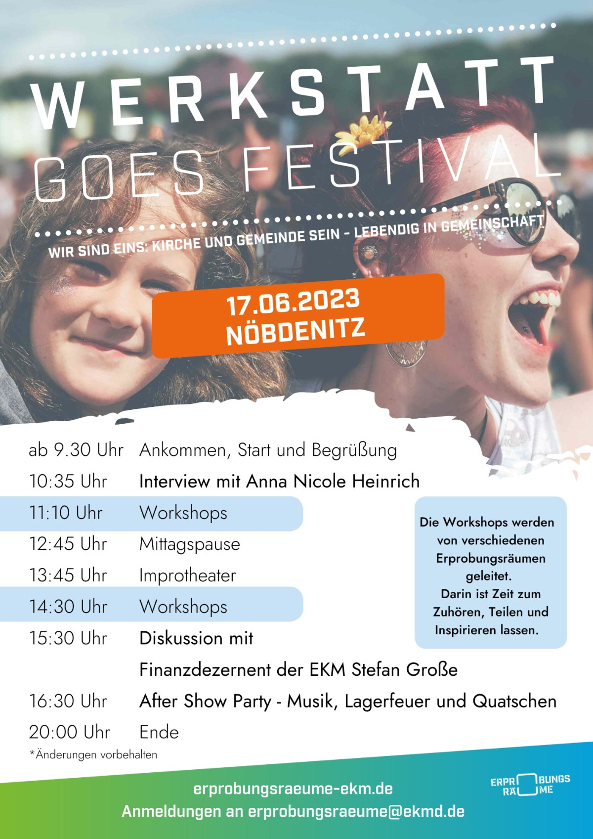 Werbeplakat "Werkstatt goes Festival"